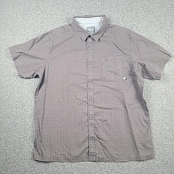 Mountain Hardwear Short Sleeve Button Down Mens XL Style 1704801 Gray - Picture 1 of 8